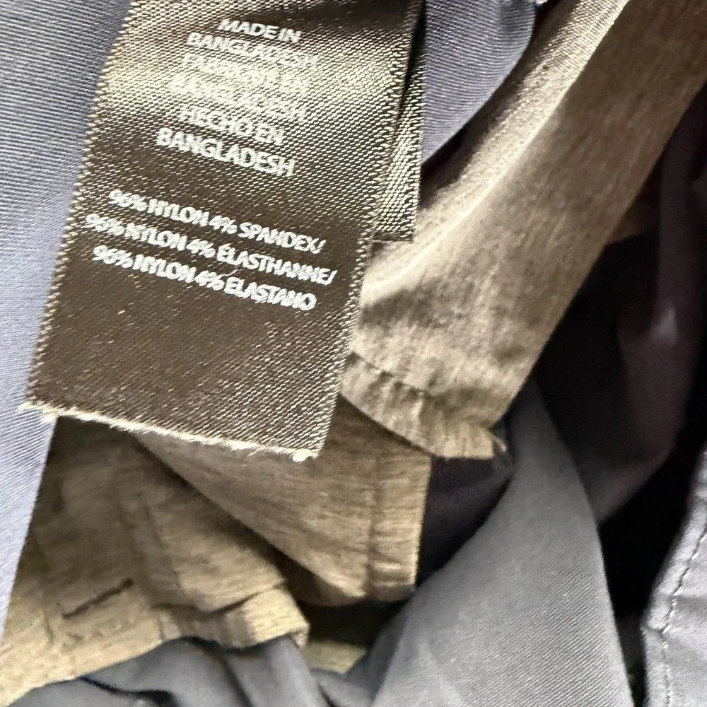 Kenneth Cole Pant Mens 34x32 Gray Nylon Khakis Straight Workwear Utility Stretch